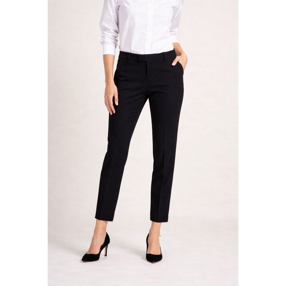 Banana Republic Ryan Slim Ankle Pants Black Size 4 Career Trouser NWOT